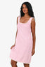 Escada Pink Wool Tweed Sleeveless Mini Dress Size 38