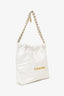 Pre-Loved Chanel™ White Leather Small Chanel 22 Shoulder Bag