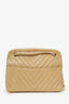 Pre-Loved Chanel™ 1989-91 Beige Lambskin Chevron Shoulder Bag