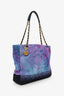 Pre-Loved Chanel™ 2021 Purple Tie Dye Wool Tweed Shopping Tote