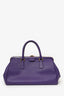 Prada Purple Saffiano Lux Frame Top Handle Bag