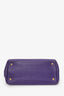 Prada Purple Saffiano Lux Frame Top Handle Bag