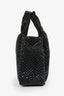Prada 2024 Holiday Black Satin Crystal Top Handle Mini Tote Bag
