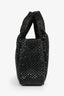 Prada 2024 Holiday Black Satin Crystal Top Handle Mini Tote Bag