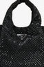 Prada 2024 Holiday Black Satin Crystal Top Handle Mini Tote Bag