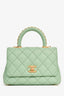 Pre-Loved Chanel™ Green Caviar Mini Coco Top Handle with Strap