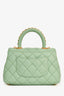 Pre-Loved Chanel™ Green Caviar Mini Coco Top Handle with Strap