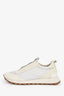 Brunello Cuccinelli Cream Suede Beaded Slip On Sneakers Size 37.5