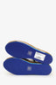 Dolce & Gabbana White/Black/Blue Canvas Striped Espadrilles Size 39