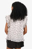 Ganni White/Black Polka Dot Pleated Blouse Size 40