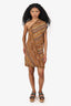Missoni Brown Knitted One-shoulder Dress Size 42