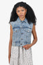 Khaite Blue 'The Lizzo' Denim Vest Size S