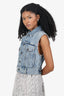Khaite Blue 'The Lizzo' Denim Vest Size S
