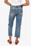 R13 Blue Denim Distressed Straight Leg Jeans Size 28