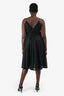 Jil Sander Black Pleated Tank Dress with Tie Size 38