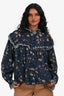 Isabel Marant Etoile Blue Floral Print Long Sleeves Top Size 38