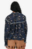 Isabel Marant Etoile Blue Floral Print Long Sleeves Top Size 38