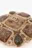 Pre-Loved Chanel™ 2012 Green/Beige Glitter Resin CC Brooch