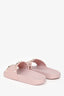 Valentino Pink Rubber Rockstud Pool Slides Size 37
