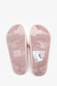 Valentino Pink Rubber Rockstud Pool Slides Size 37