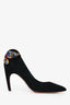Christian Dior Black Suede Butterfly Details Pumps Size 36