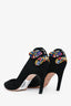 Christian Dior Black Suede Butterfly Details Pumps Size 36