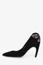 Christian Dior Black Suede Butterfly Details Pumps Size 36