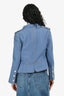 Pre-Loved Chanel™ 2013 Blue Denim Military Style Cropped Jacket Size 38