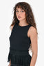 Wolford Black Lace Fringe Sleeveless Top Size S