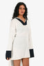 Loewe White Linen Navy Sailor Double Sleeve Tunic