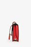 Prada Orange/Red Saffiano Leather 'Sound' Crossbody Bag