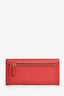 Prada Red Saffiano Leather Long Wallet