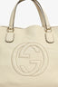 Gucci Cream Grained Leather Soho Large Tote Bag
