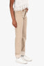 Helmut Lang Beige Straight Leg Cuff Denim Size 27