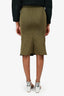 Jill Sander Green Silk Cargo Skirt Size 38