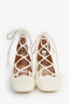 Christian Dior White Patent/Acrylic Heel Lace Up Shoes Size 39