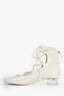 Christian Dior White Patent/Acrylic Heel Lace Up Shoes Size 39