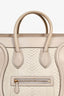 Celine Grey Leather Snakeskin Mini Luggage Bag