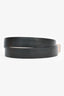 Salvatore Ferragamo Black/White Leather Reversible GHW Gancini Belt