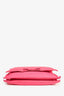 Salvatore Ferragamo Pink Leather Pillow Bow Bag On Chain