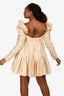 Zimmermann Gold Silk Puff Babydoll Mini Dress Size 2