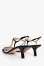 Prada Black Patent Leather Logo T-Strap Heels Size 40