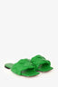 Bottega Veneta Green Maxi Intrecciato Leather Sandals Size 40