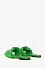 Bottega Veneta Green Maxi Intrecciato Leather Sandals Size 40