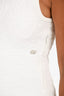 Pre-Loved Chanel™ White Jacquard Knit Sleeveless Dress Size 38