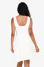 Pre-Loved Chanel™ White Jacquard Knit Sleeveless Dress Size 38