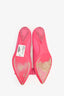 Salvatore Ferragamo Pink Leather Bow Pointed Toe Flats Size 9