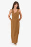 Giuliva Heritage Brown Linen Wrap 'Lyra' Midi Length Dress Size 40