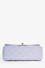 Pre-Loved Chanel™ Lilac Rectangular Mini Top Handle Flap Bag with Chain Strap