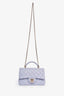 Pre-Loved Chanel™ Lilac Rectangular Mini Top Handle Flap Bag with Chain Strap